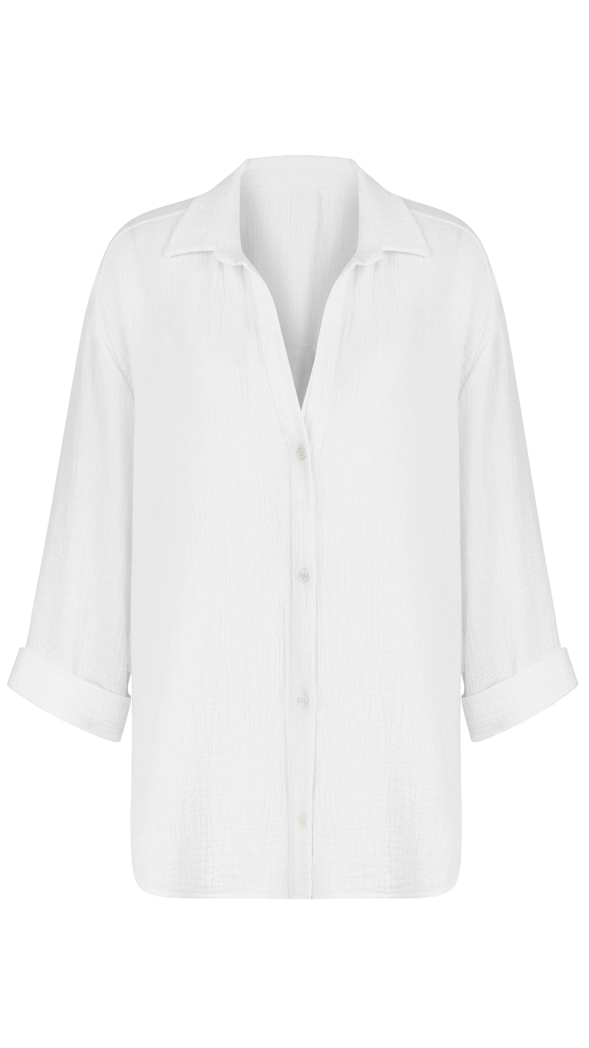 Echo White Maxi Shirt