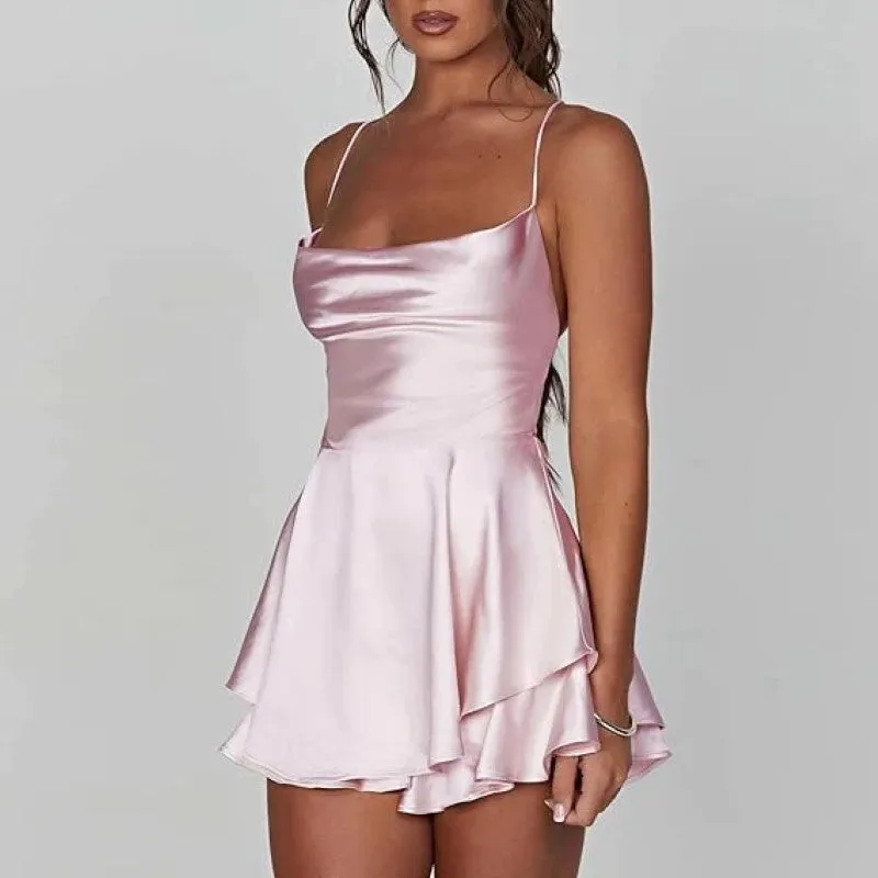 Exquisite Silken Ivory Flared Dress