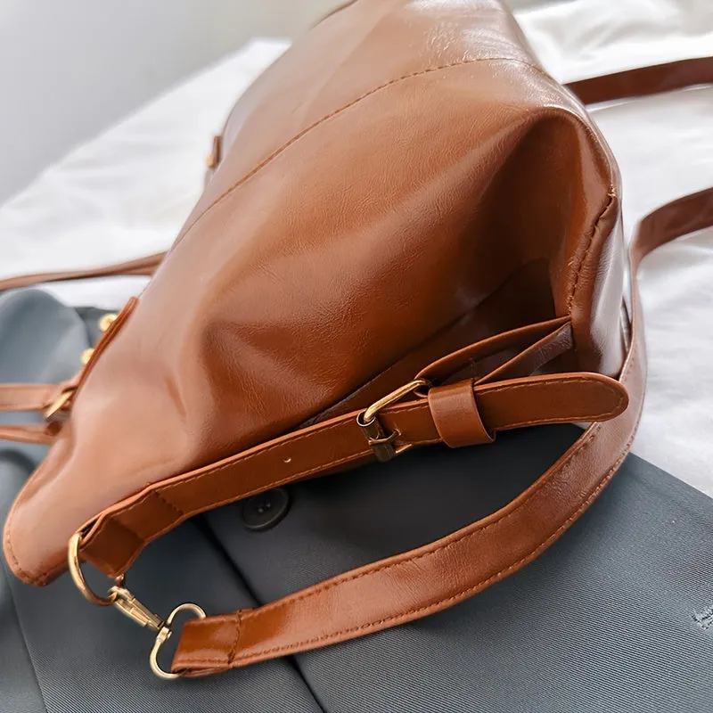Fashionable Minimalist Large Capacity Shoulder Bag,  Women's Casual Versatile Commuter Tote Bag