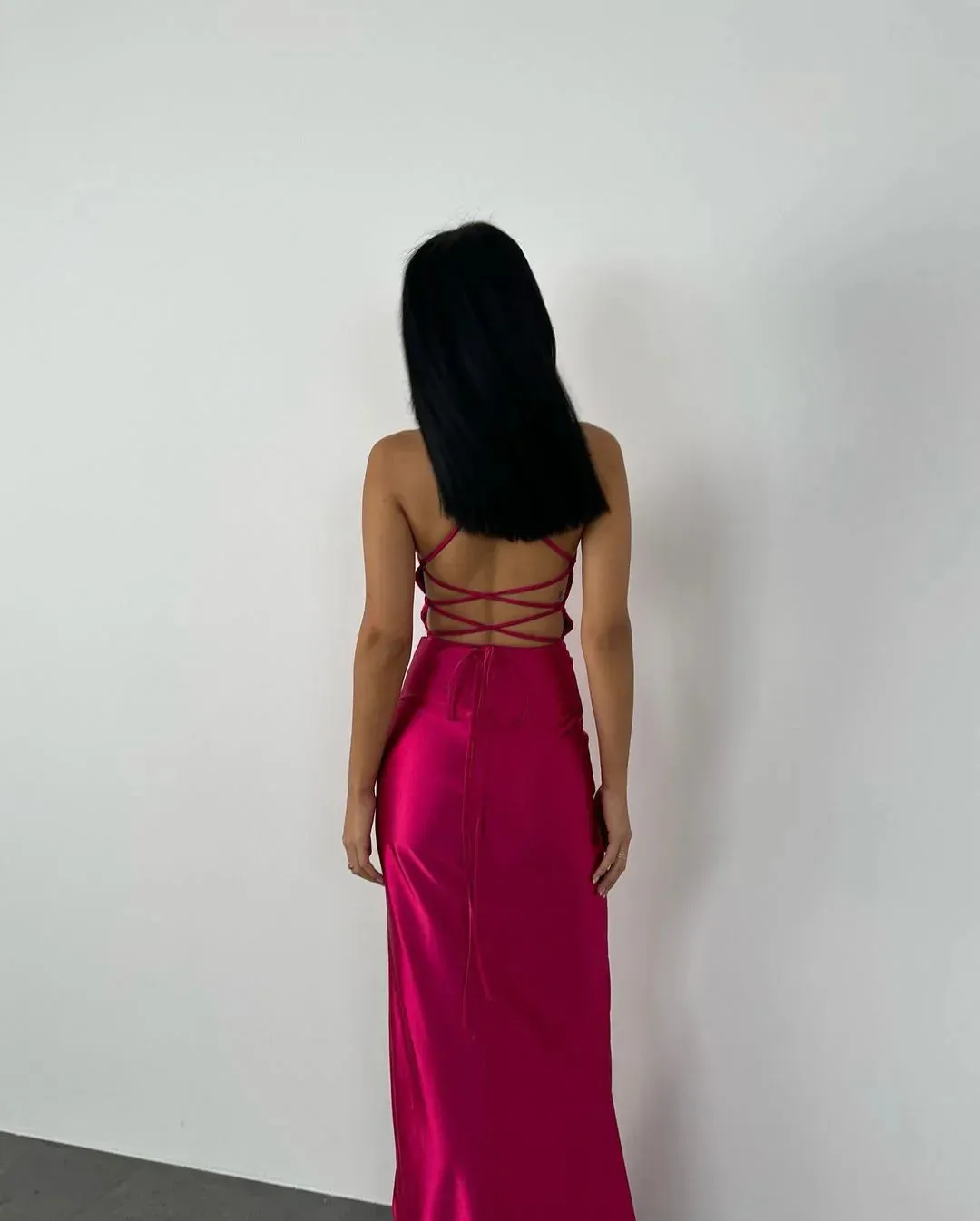 Formal Women's Dresses Hot Pink Sheath Long Prom Dress Formal Evening Gown Prom Dress Store