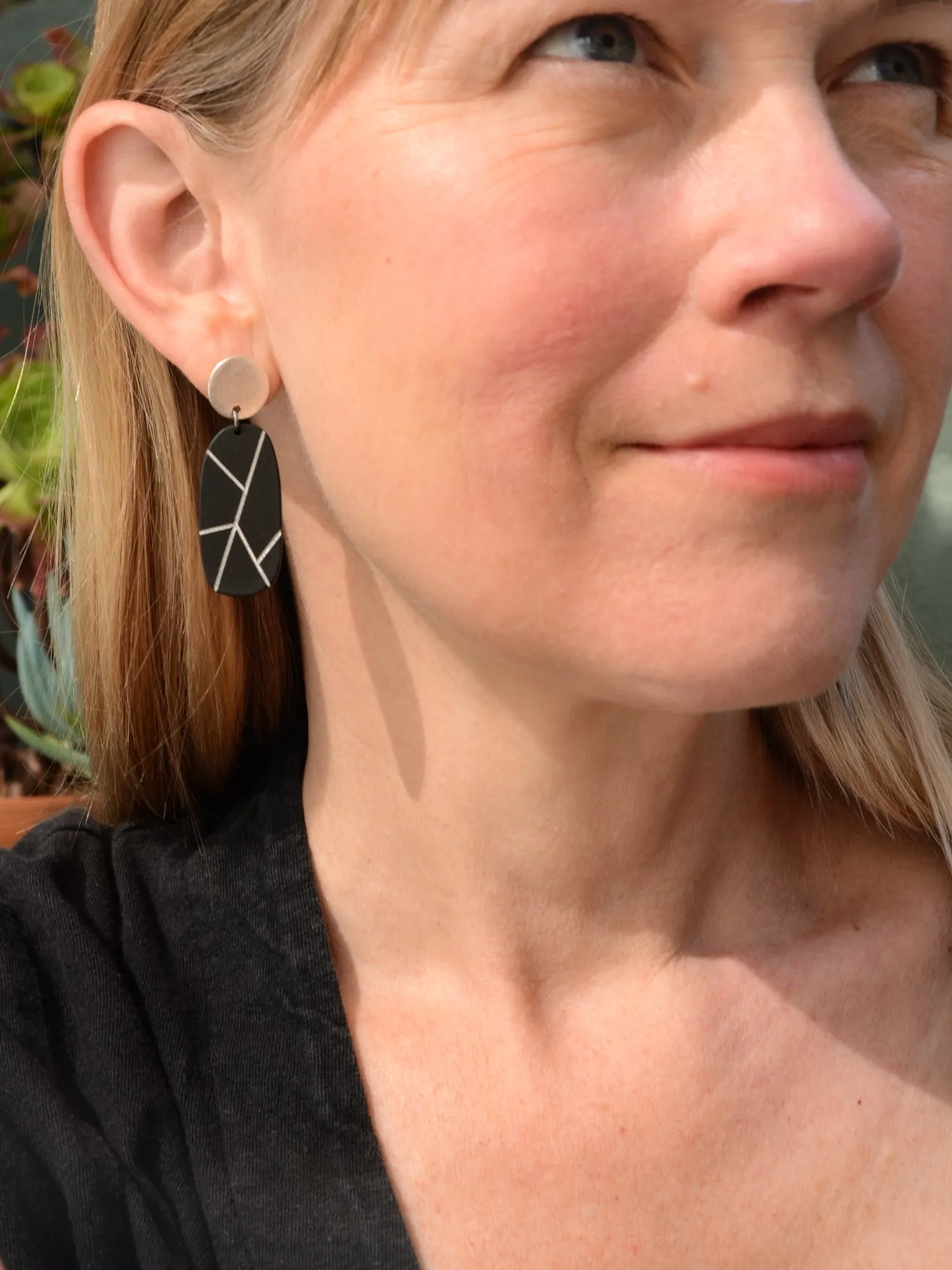 Geode Oval Post Earring