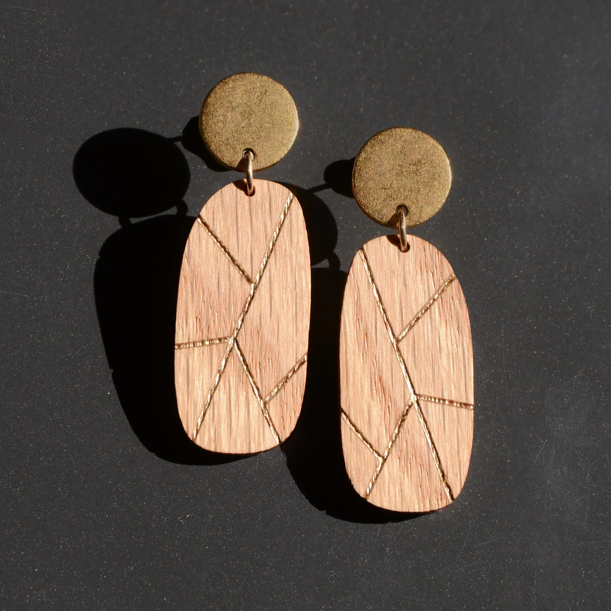 Geode Oval Post Earring