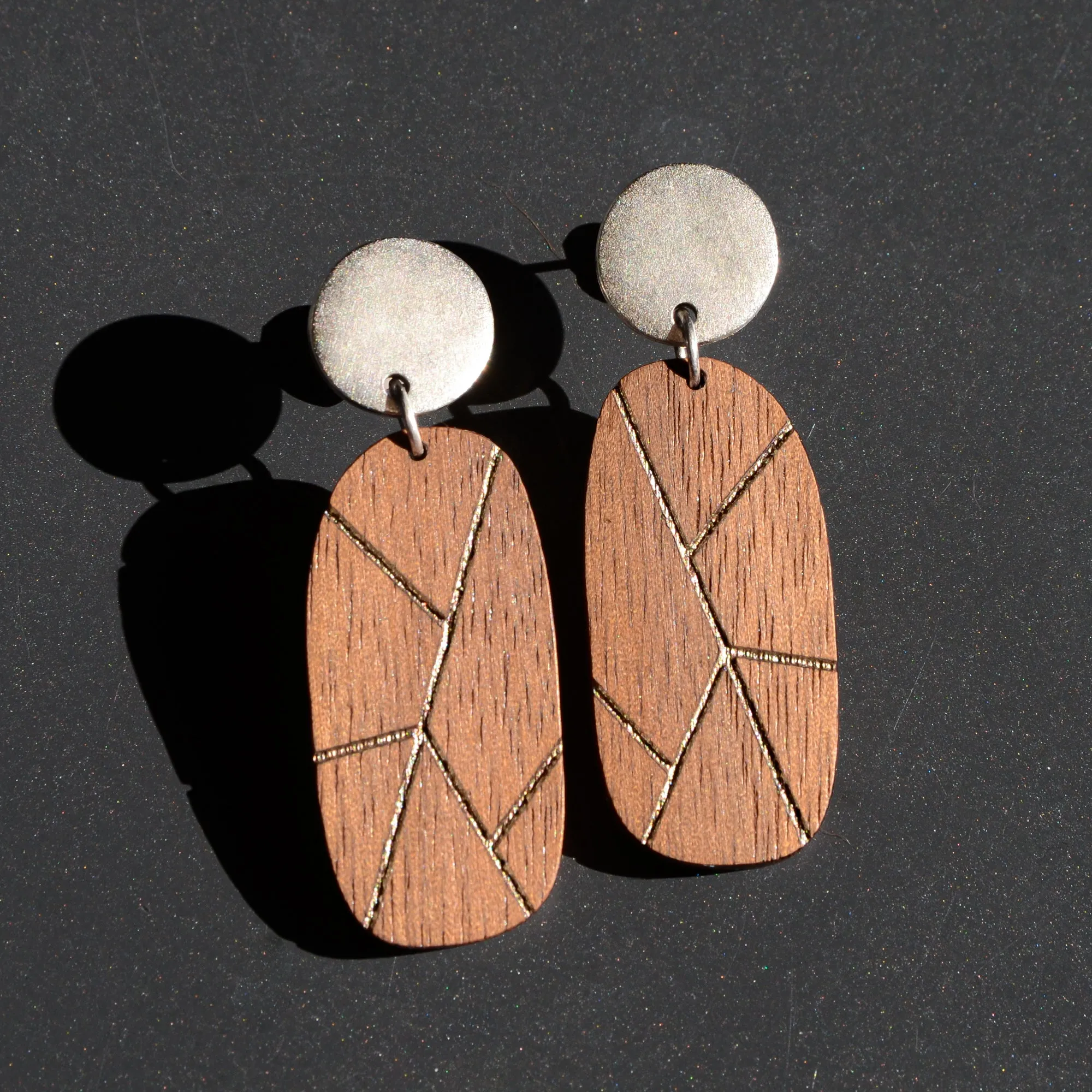 Geode Oval Post Earring