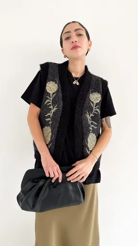 Gilet Grigio Con Dettagli