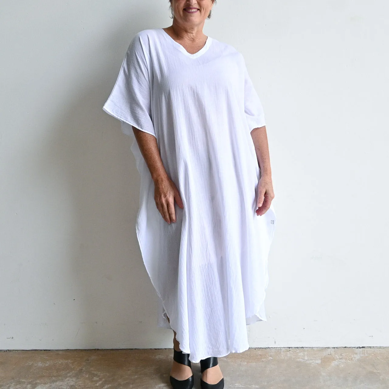Gone Cruising Cotton Kaftan Maxi