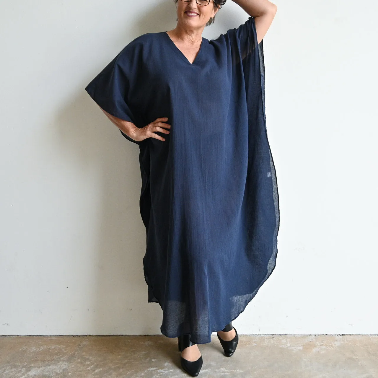 Gone Cruising Cotton Kaftan Maxi