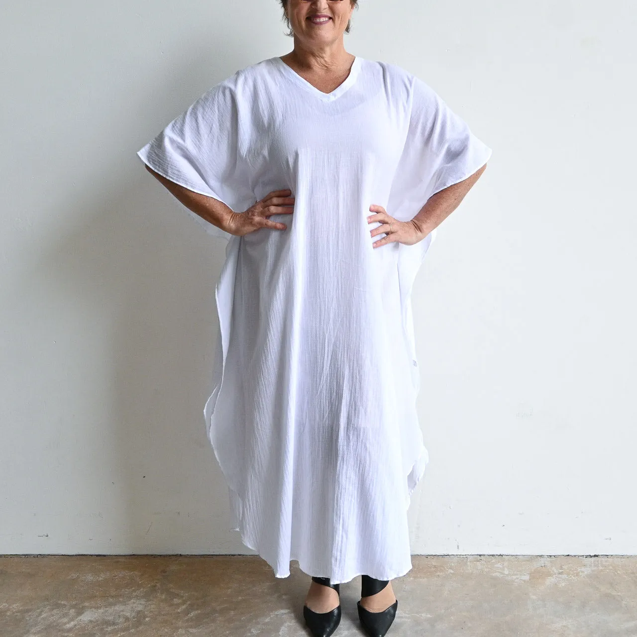 Gone Cruising Cotton Kaftan Maxi