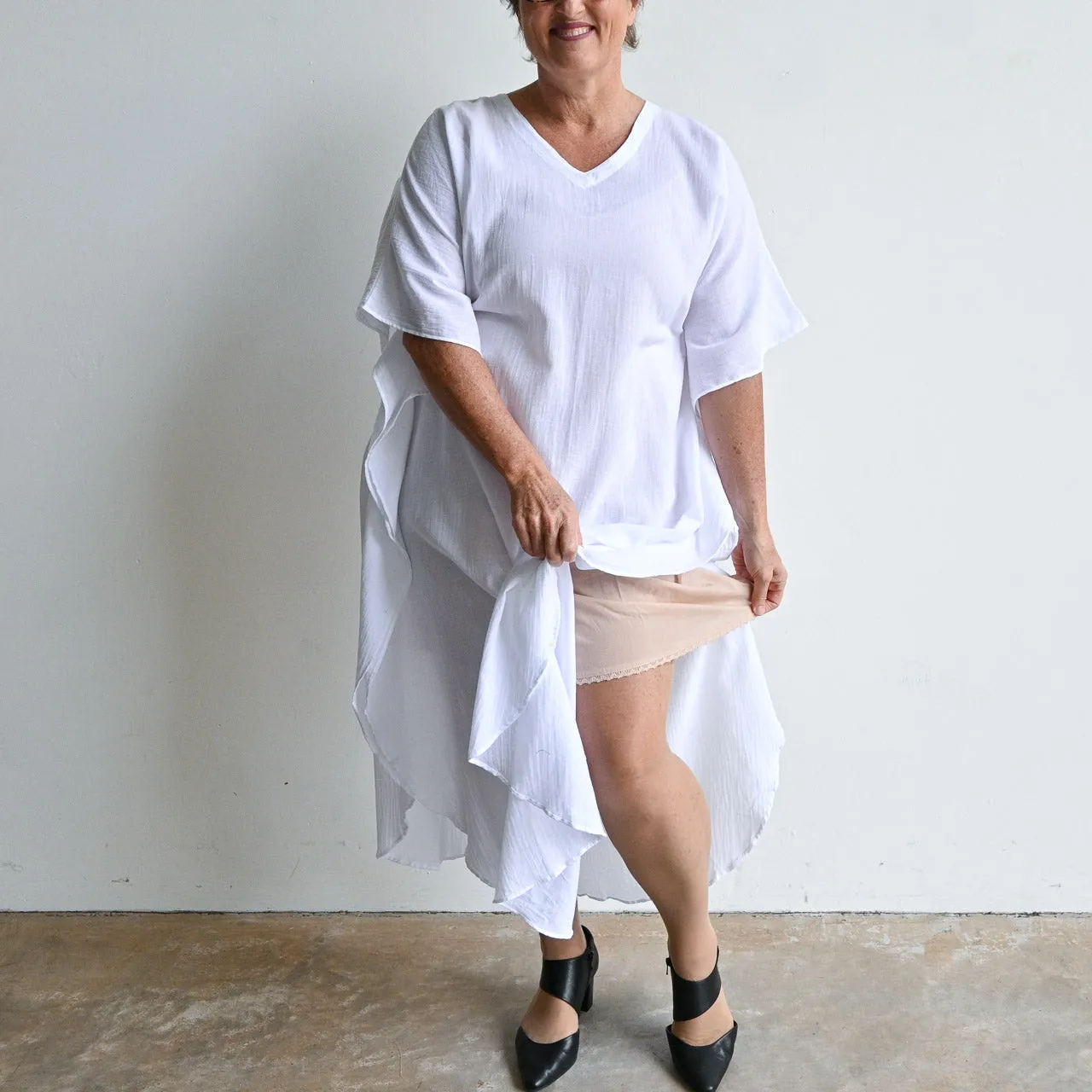 Gone Cruising Cotton Kaftan Maxi