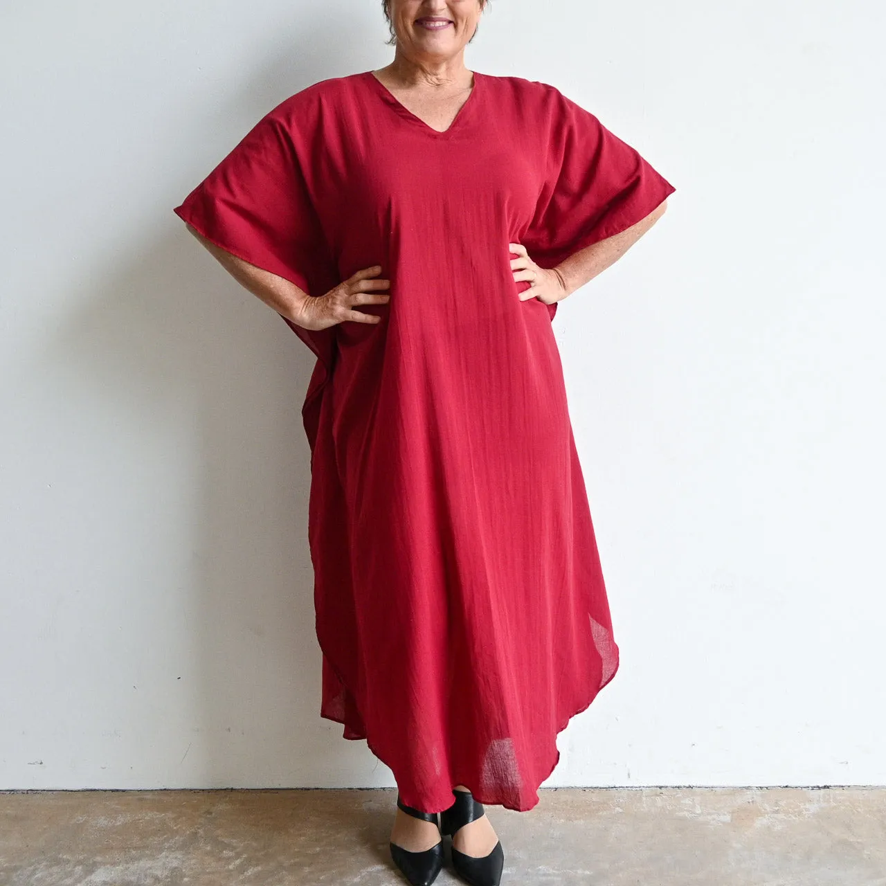 Gone Cruising Cotton Kaftan Maxi