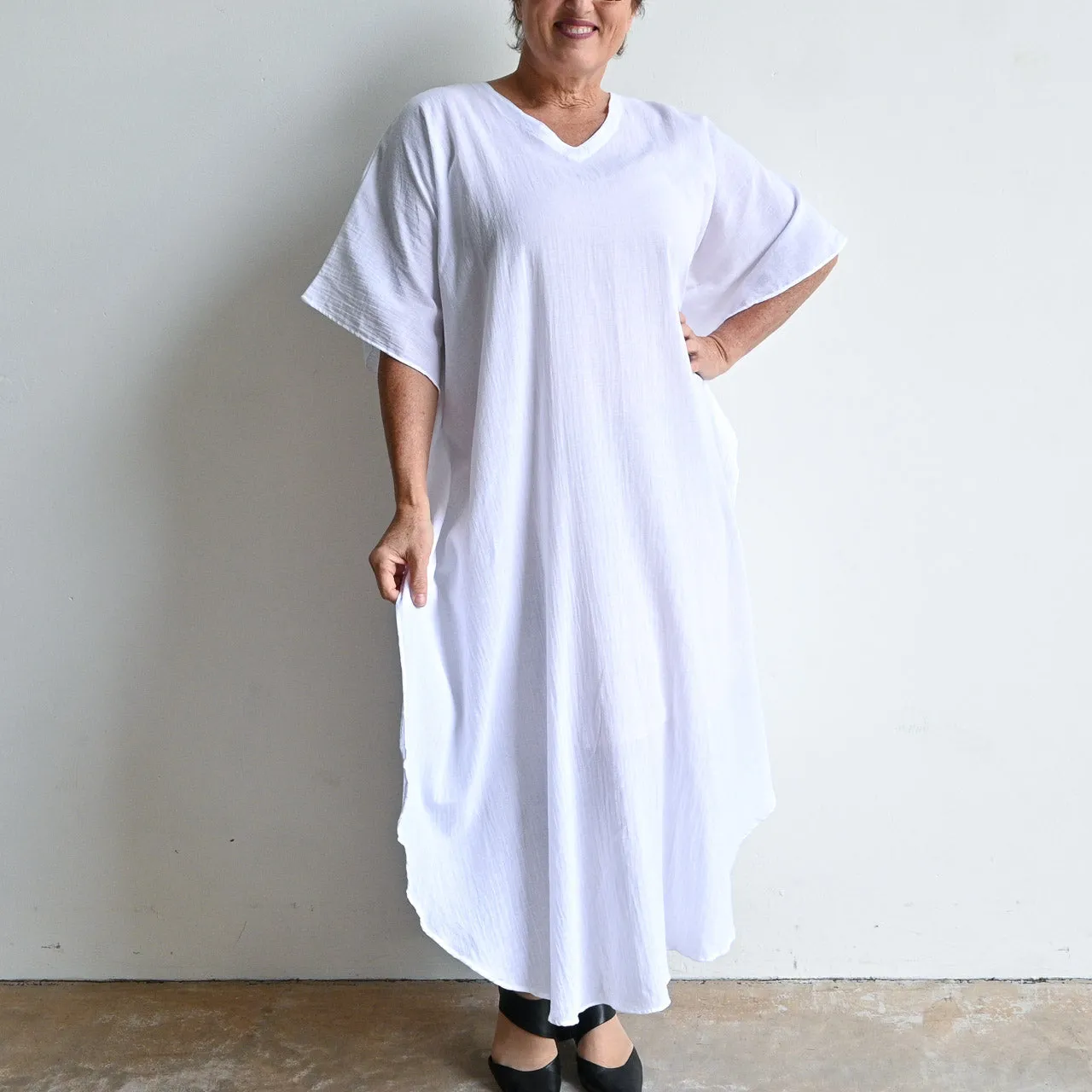 Gone Cruising Cotton Kaftan Maxi