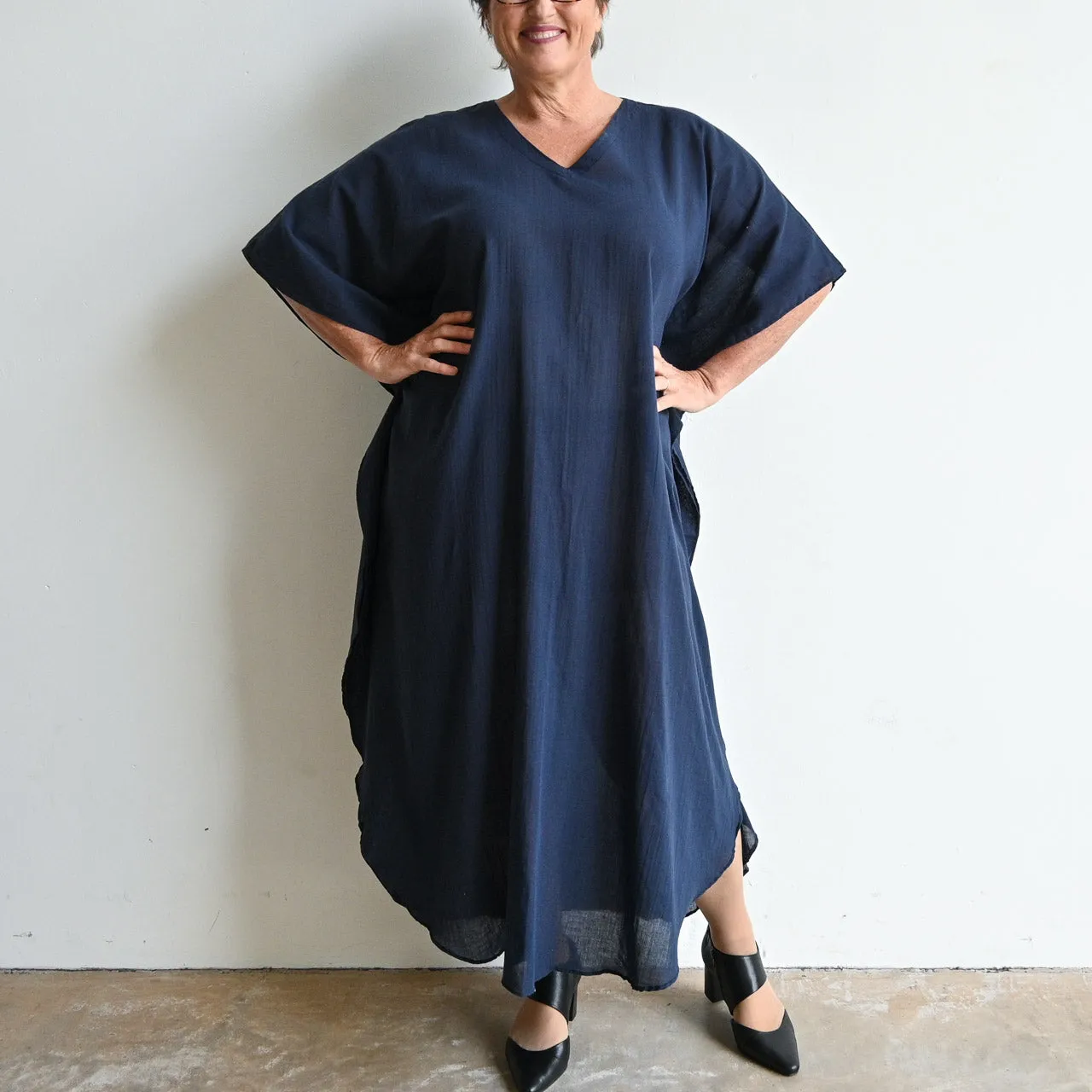 Gone Cruising Cotton Kaftan Maxi