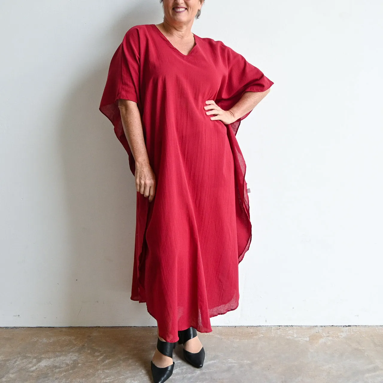 Gone Cruising Cotton Kaftan Maxi