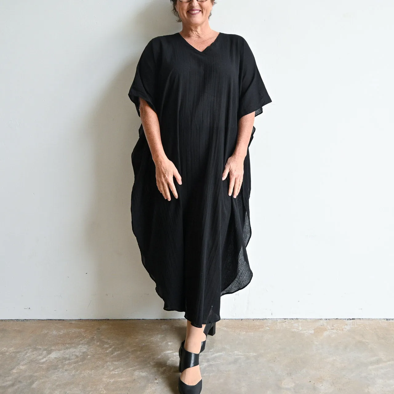 Gone Cruising Cotton Kaftan Maxi