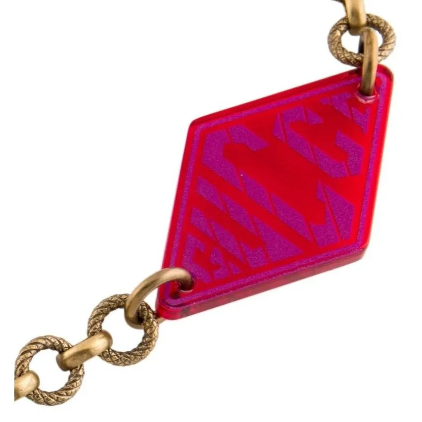 Gucci NEW Marmont gold chain & red Lucite belt - Alla Moda Vintage