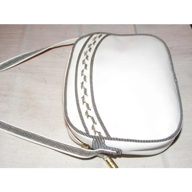 Gucci Vintage Designer Purses White Leather Cross Body Bag