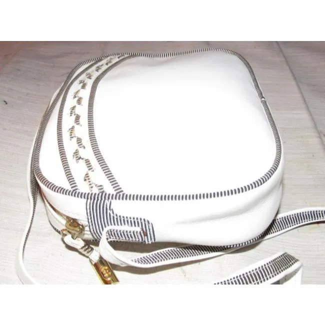 Gucci Vintage Designer Purses White Leather Cross Body Bag