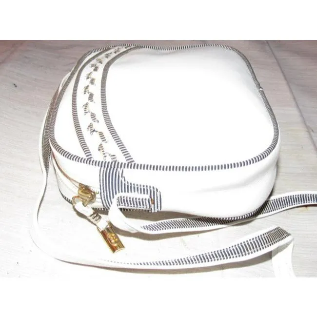 Gucci Vintage Designer Purses White Leather Cross Body Bag