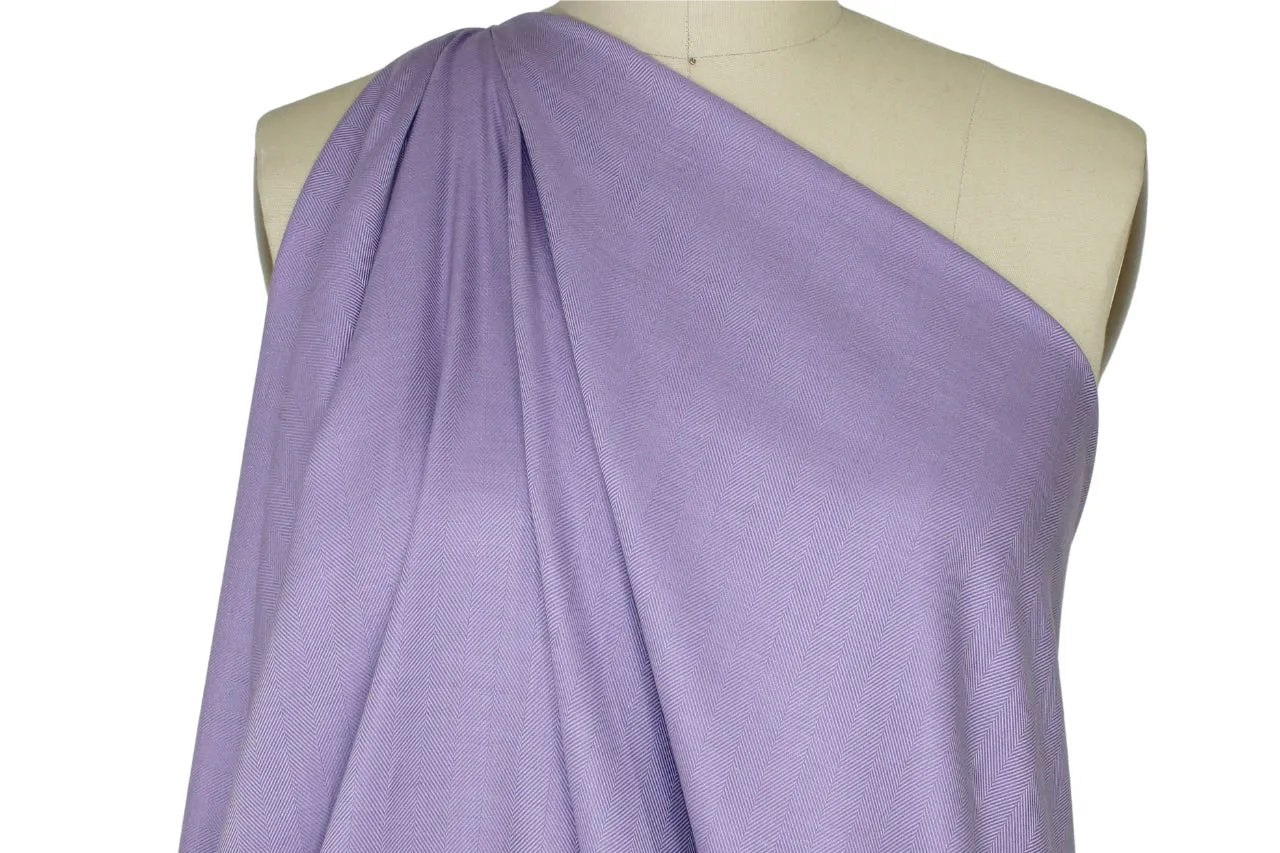 Herringbone Shirt-weight Cotton - Lilac