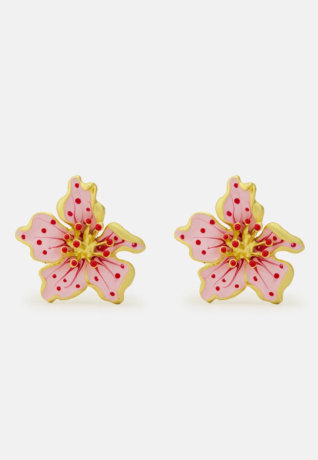 Hibiscus Pink Earrings