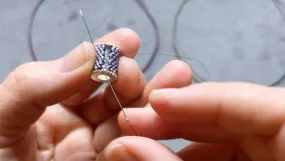 How to Add Peyote Bead Weaving to a Channel Bead and Finish on a Leather Necklace
