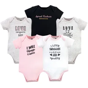 Hudson Baby Cotton Bodysuits, Equality