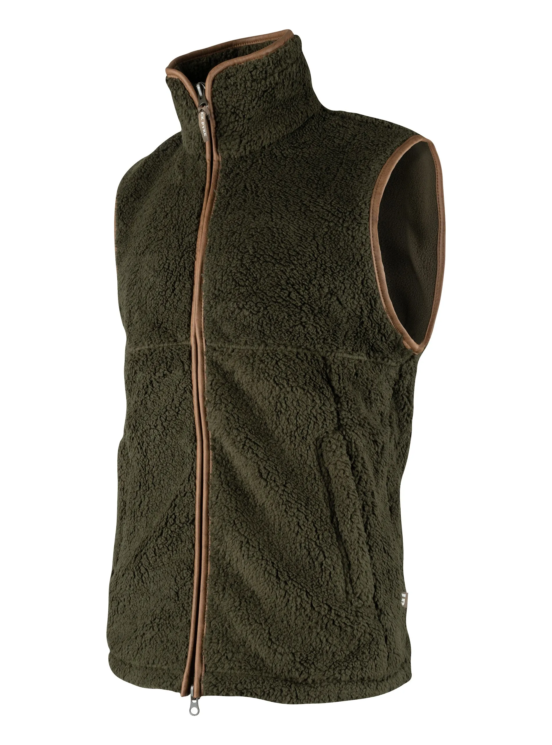 JACK PYKE Countryman Chunky Fleece Gilet Dark Olive