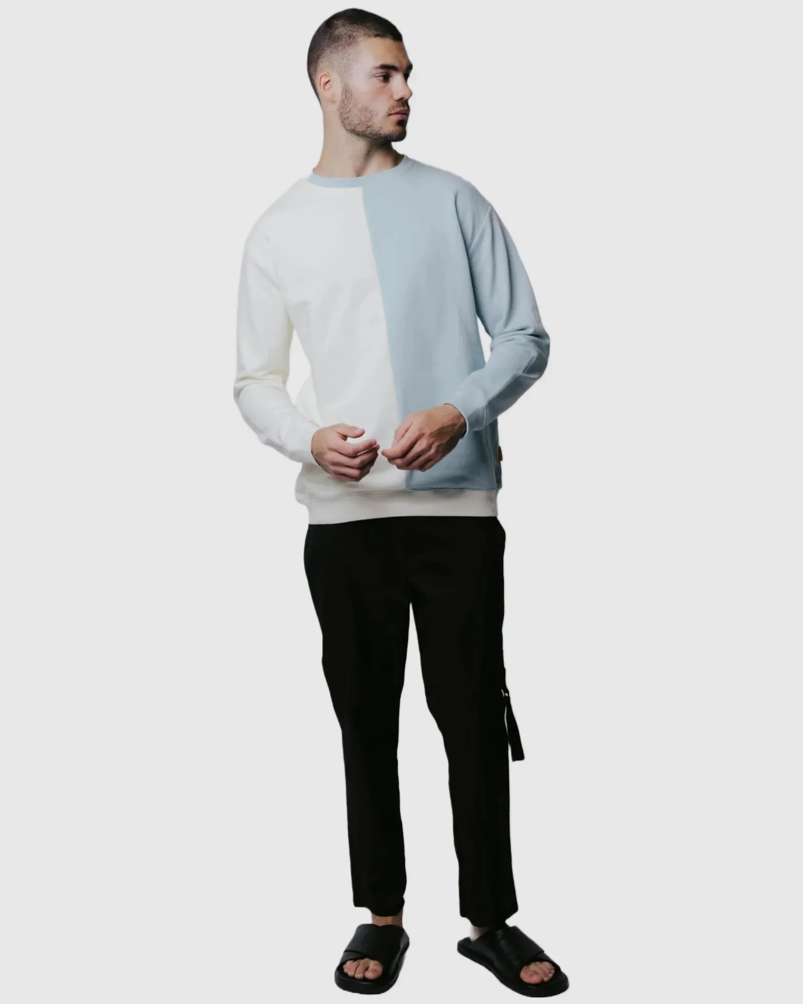 Justin Cassin Ace Jumper in Ivory/Mint Color