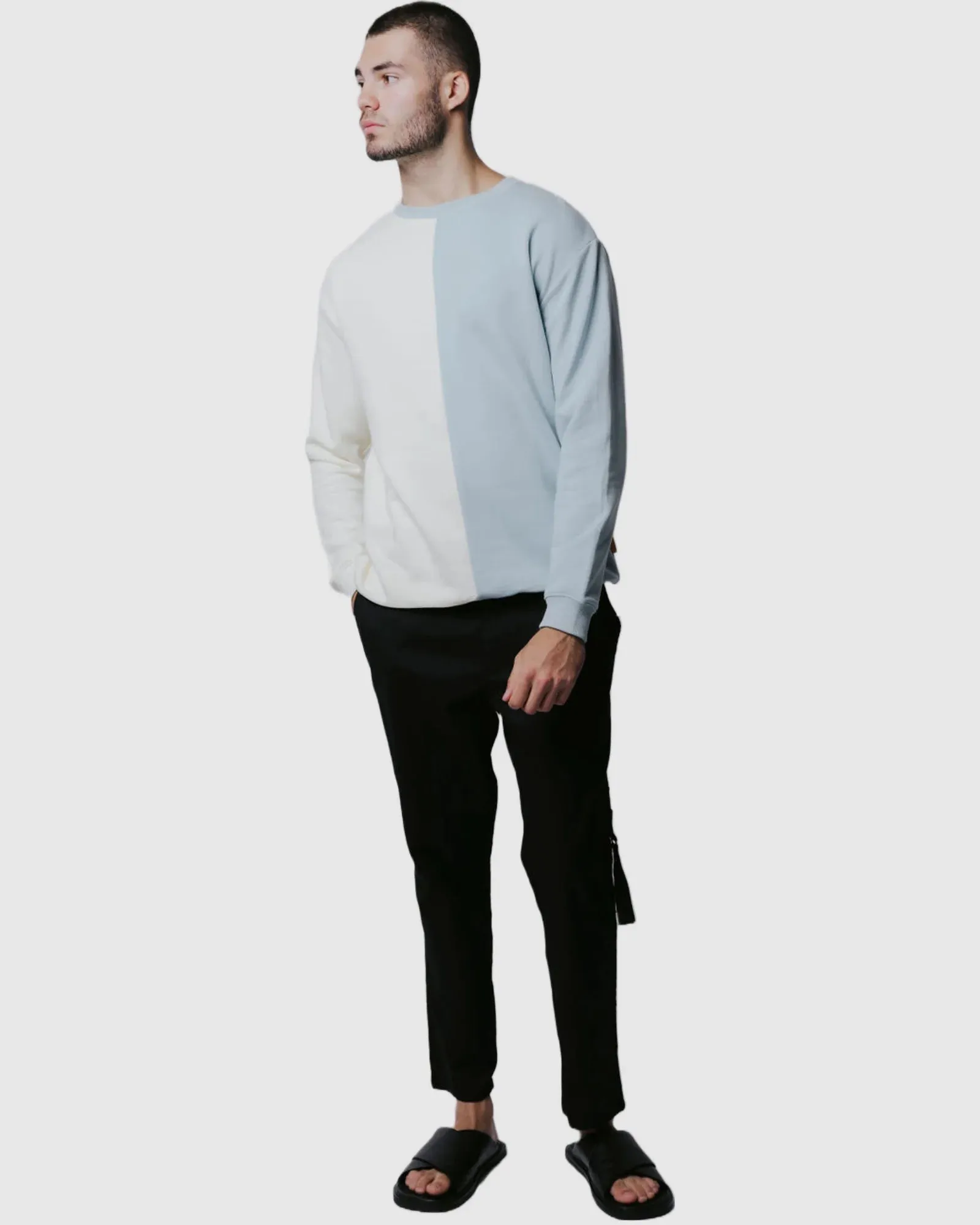 Justin Cassin Ace Jumper in Ivory/Mint Color
