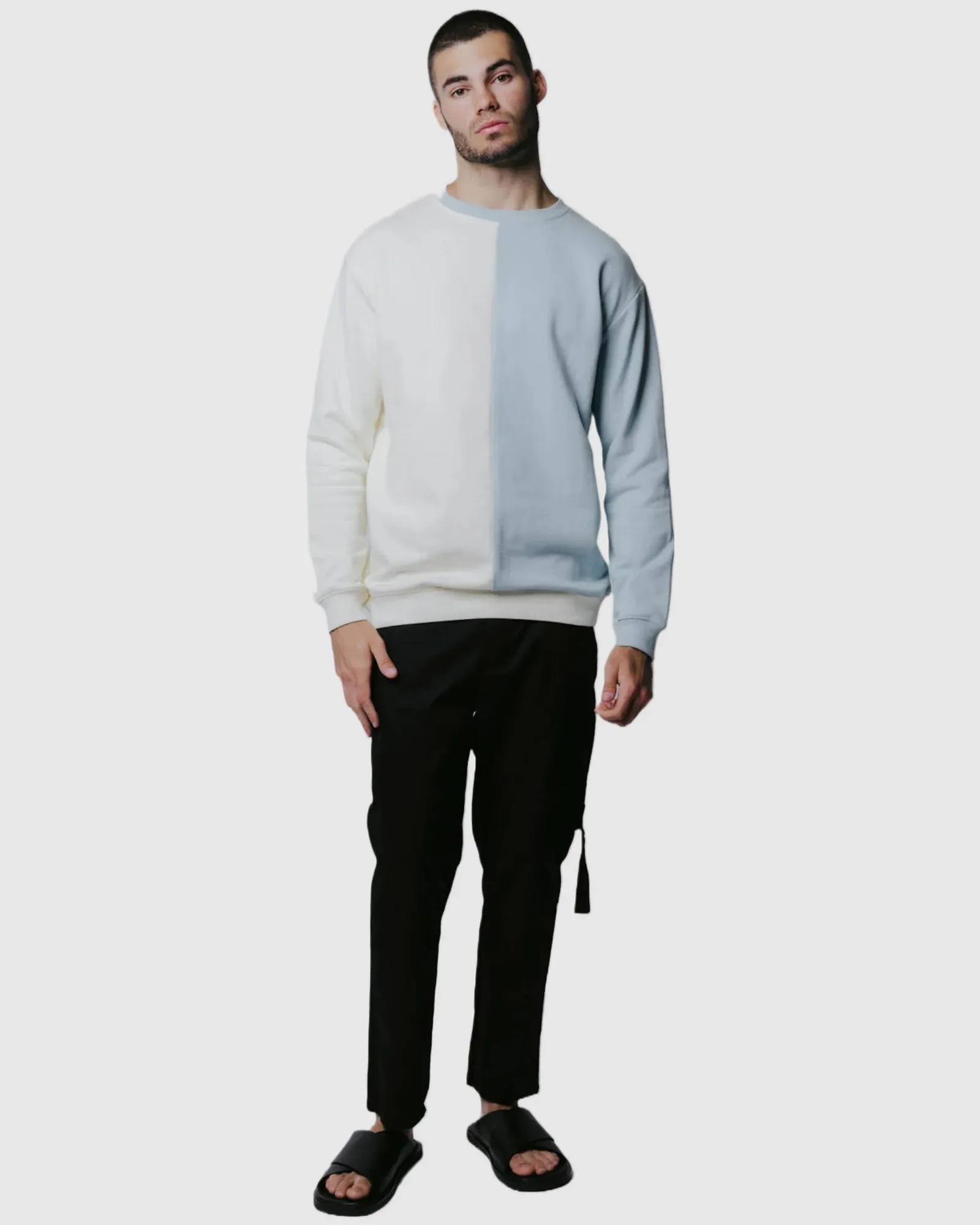 Justin Cassin Ace Jumper in Ivory/Mint Color