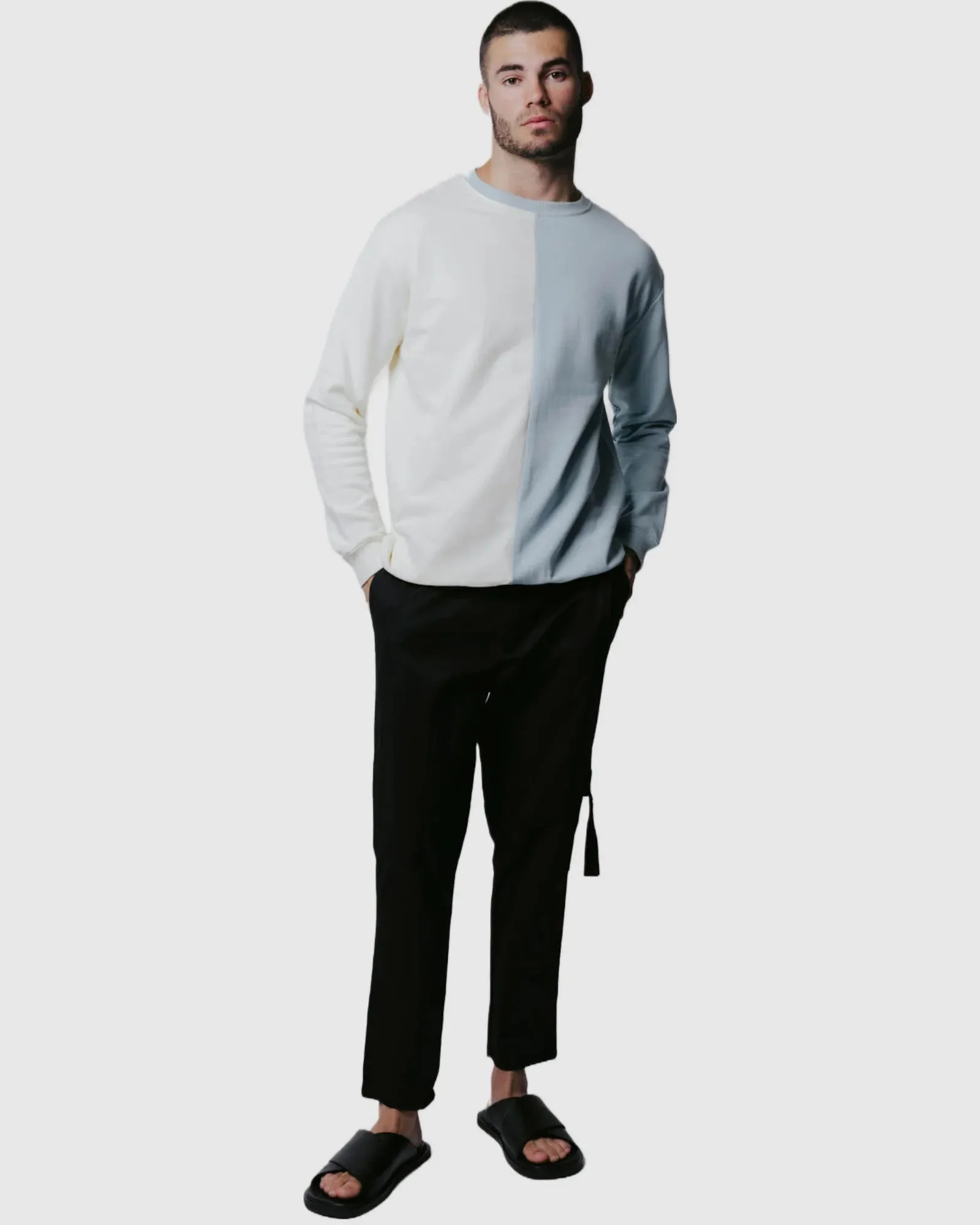 Justin Cassin Ace Jumper in Ivory/Mint Color