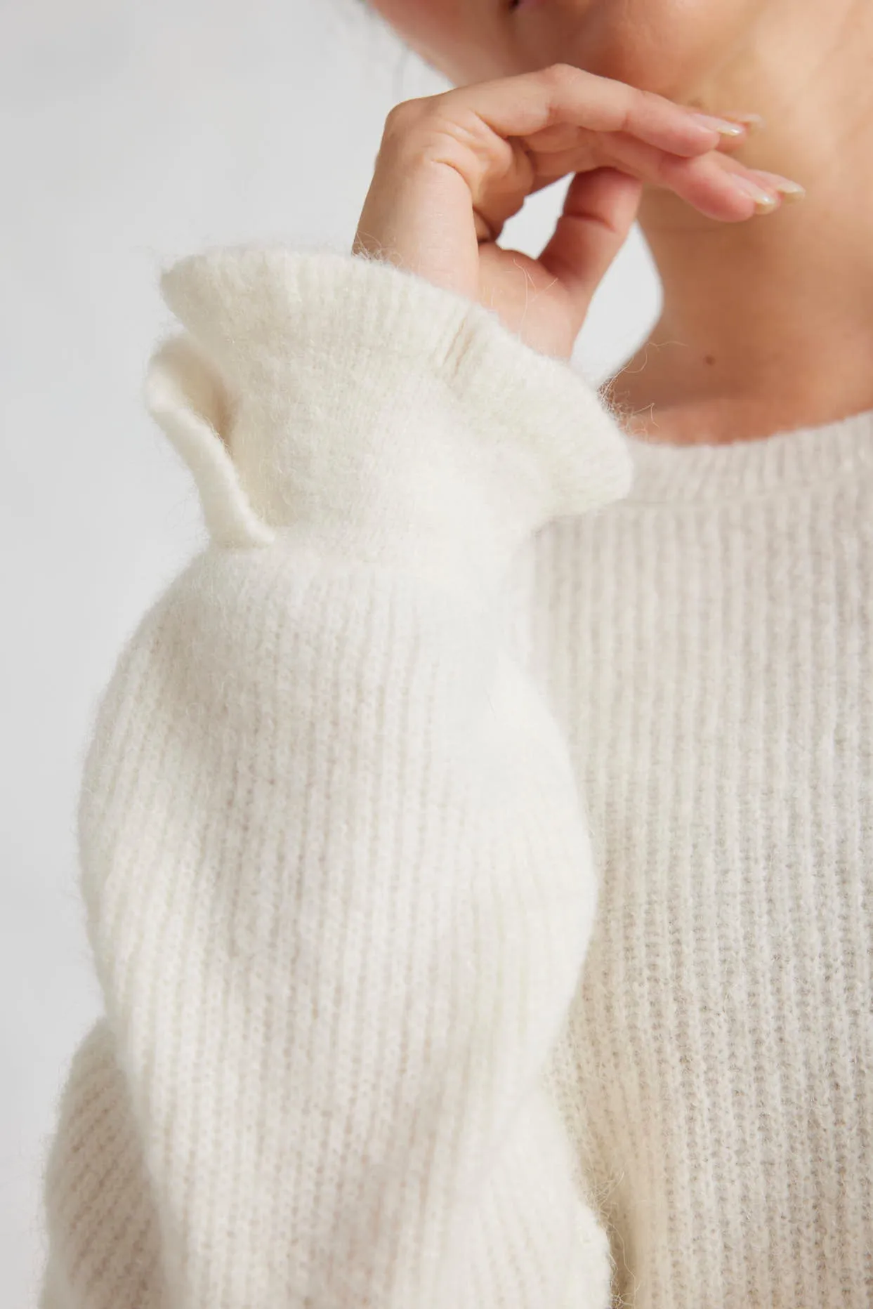 Katie Alpaca Sweater in Ivory