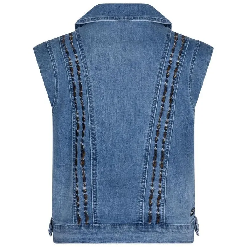 Medium Denim gilet Embroidery