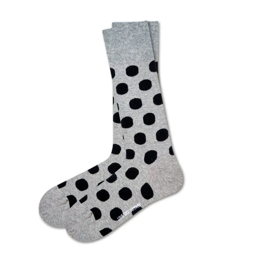 Men's Polka Dot Dress Socks - Big Polka (M)