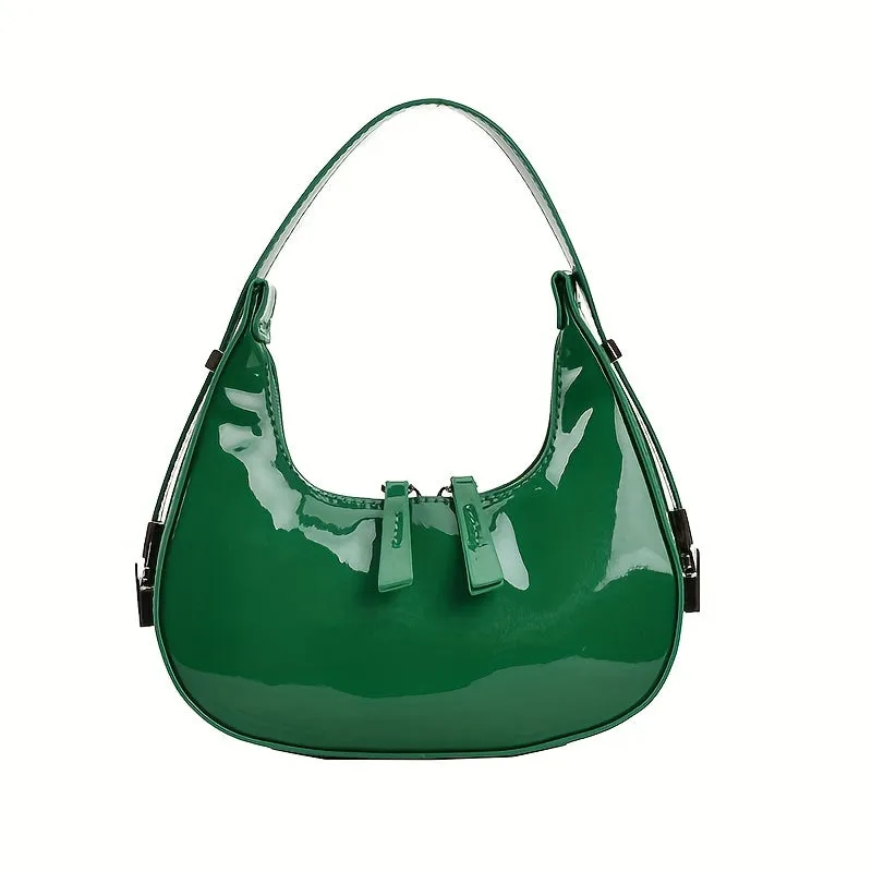 Minimalist Shoulder Bag, Solid Color Underarm Bag, Women's All-Match Armpit Bag