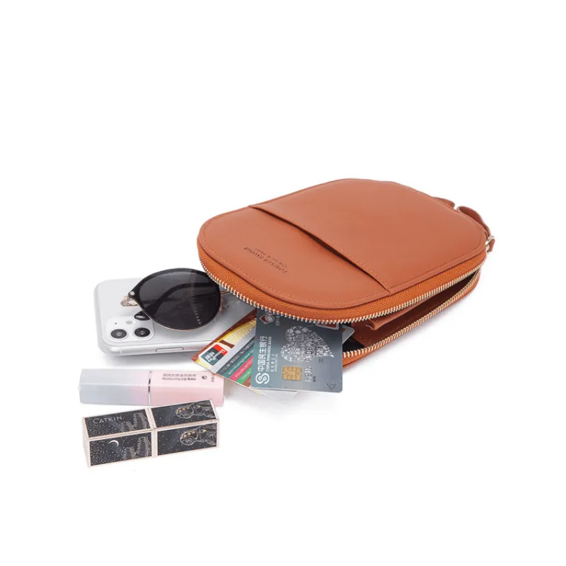 Minimalist Solid Color Shoulder Bag, All-Match Zipper Crossbody Bag, Classic Coin Purse