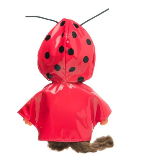 Monchhichi Boy in Ladybug Raincoat 8 inch Plush 254385