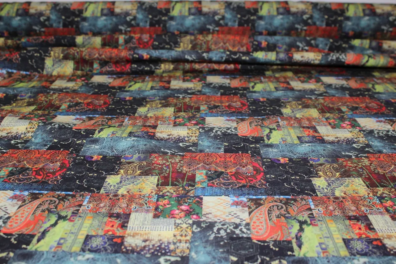 Patchworky Paisley Cotton Shirting - Multi