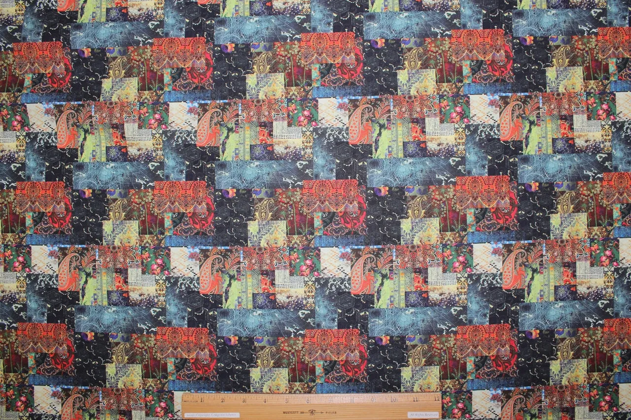 Patchworky Paisley Cotton Shirting - Multi