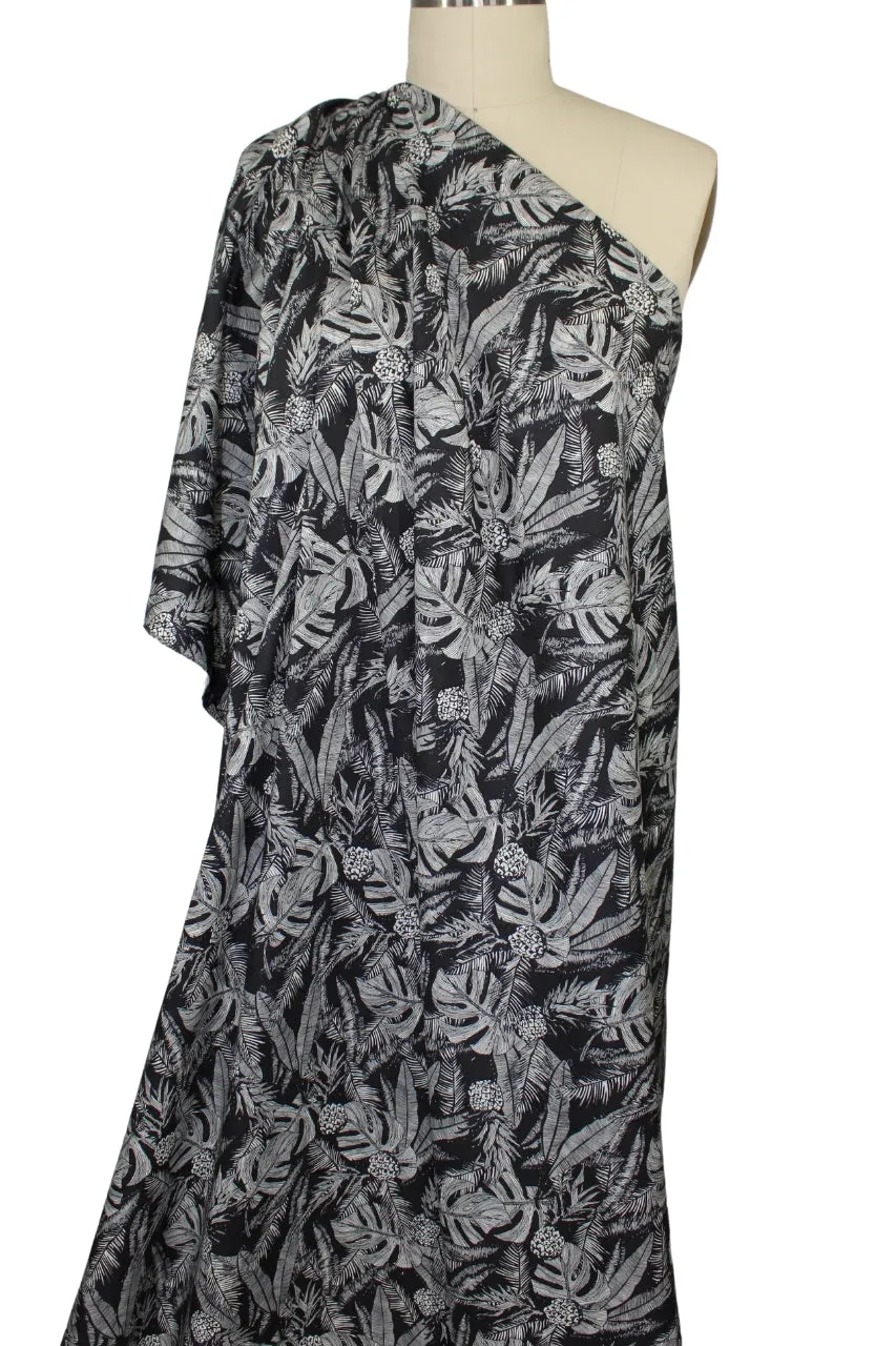 Pineapple Nights Cotton Shirt Weight - Black/White
