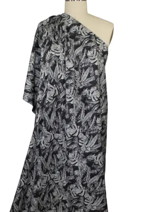 Pineapple Nights Cotton Shirt Weight - Black/White