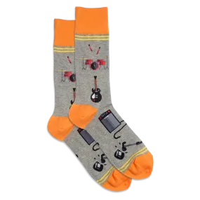 "Garage Band" Cotton Crew Socks by Hot Sox - Large
