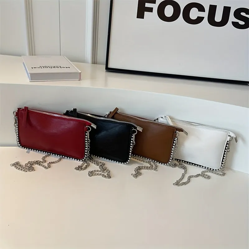 realaiot  Fashion Vegan Crossbody Bag, Minimalist Simple Shoulder Bag, Women's Trendy Handbag & Purse