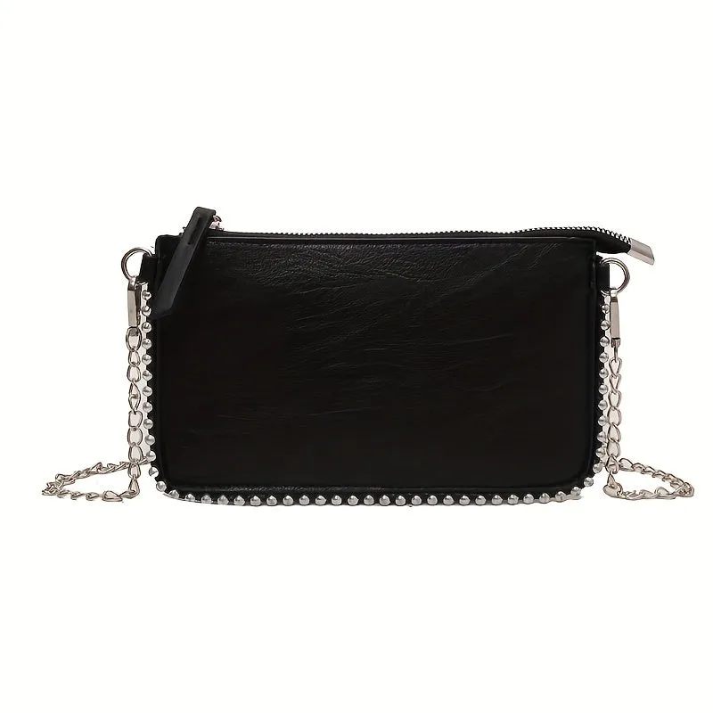 realaiot  Fashion Vegan Crossbody Bag, Minimalist Simple Shoulder Bag, Women's Trendy Handbag & Purse