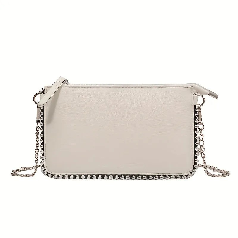 realaiot  Fashion Vegan Crossbody Bag, Minimalist Simple Shoulder Bag, Women's Trendy Handbag & Purse