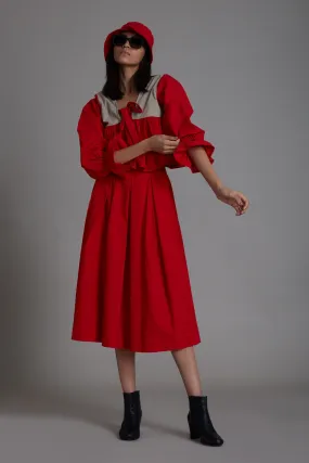 Red & Beige Bow Set