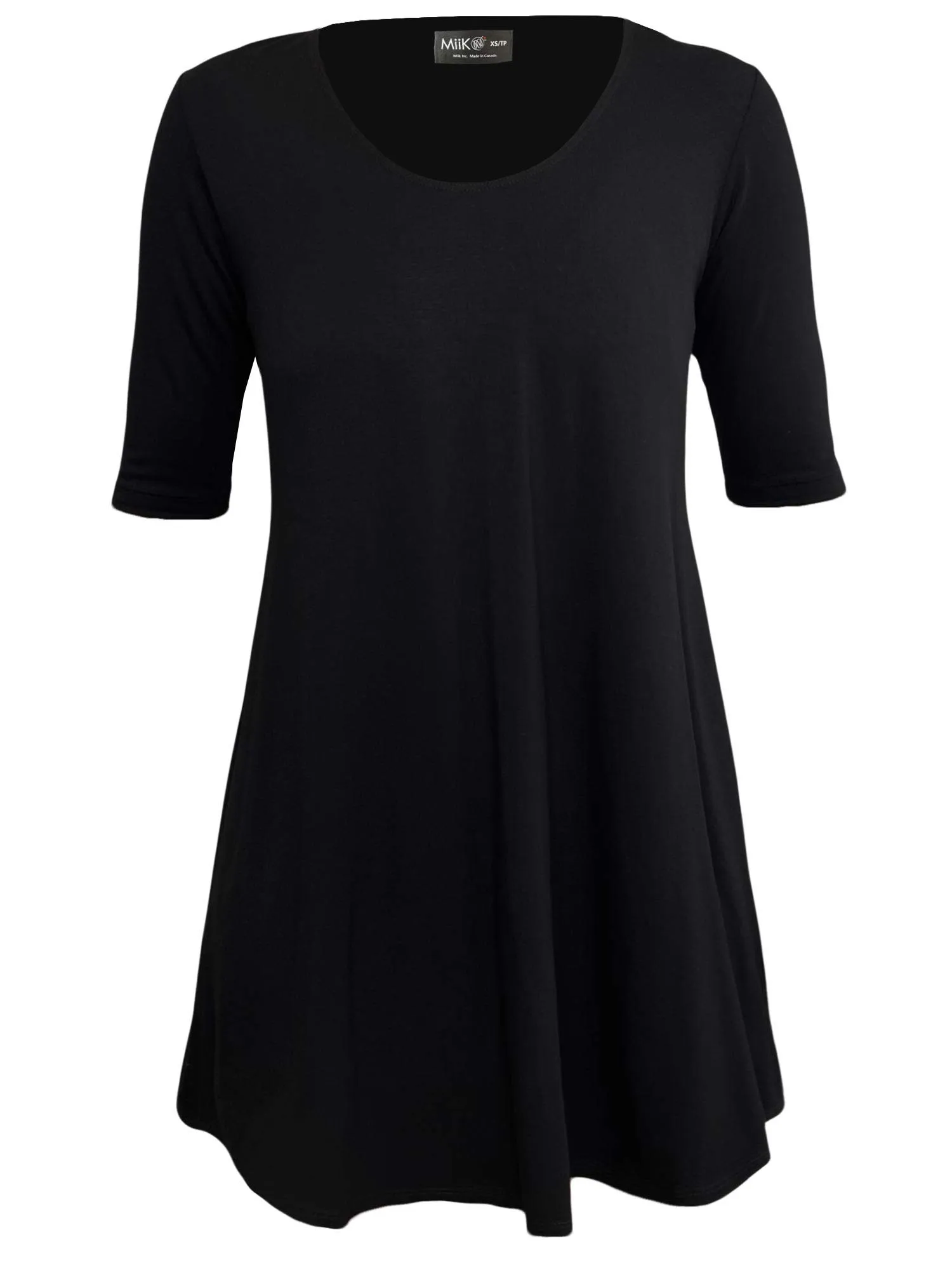 Rocelle half-sleeve scoop neck tunic