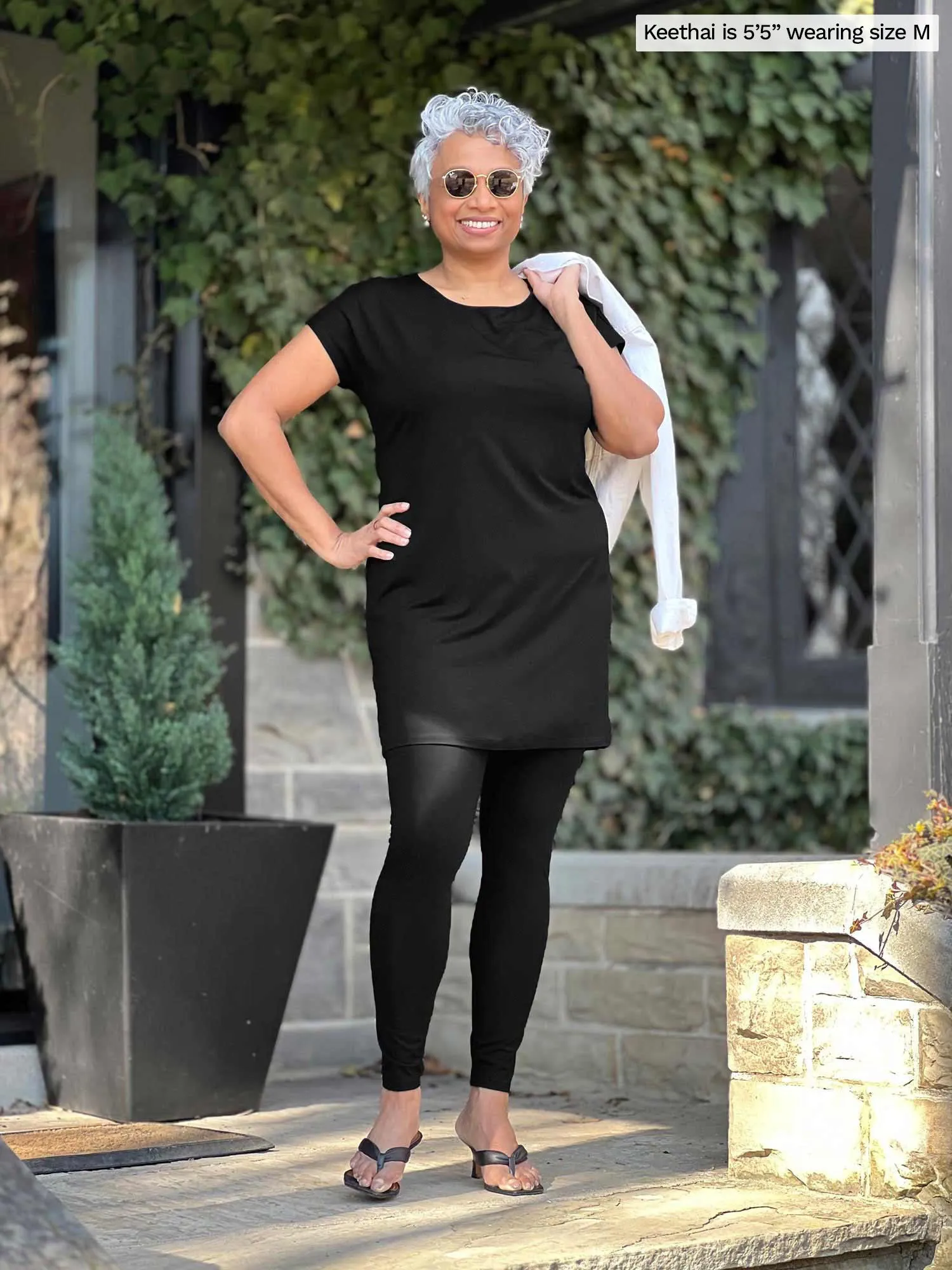 Sia dolman-sleeve cocoon tunic - FINAL SALE
