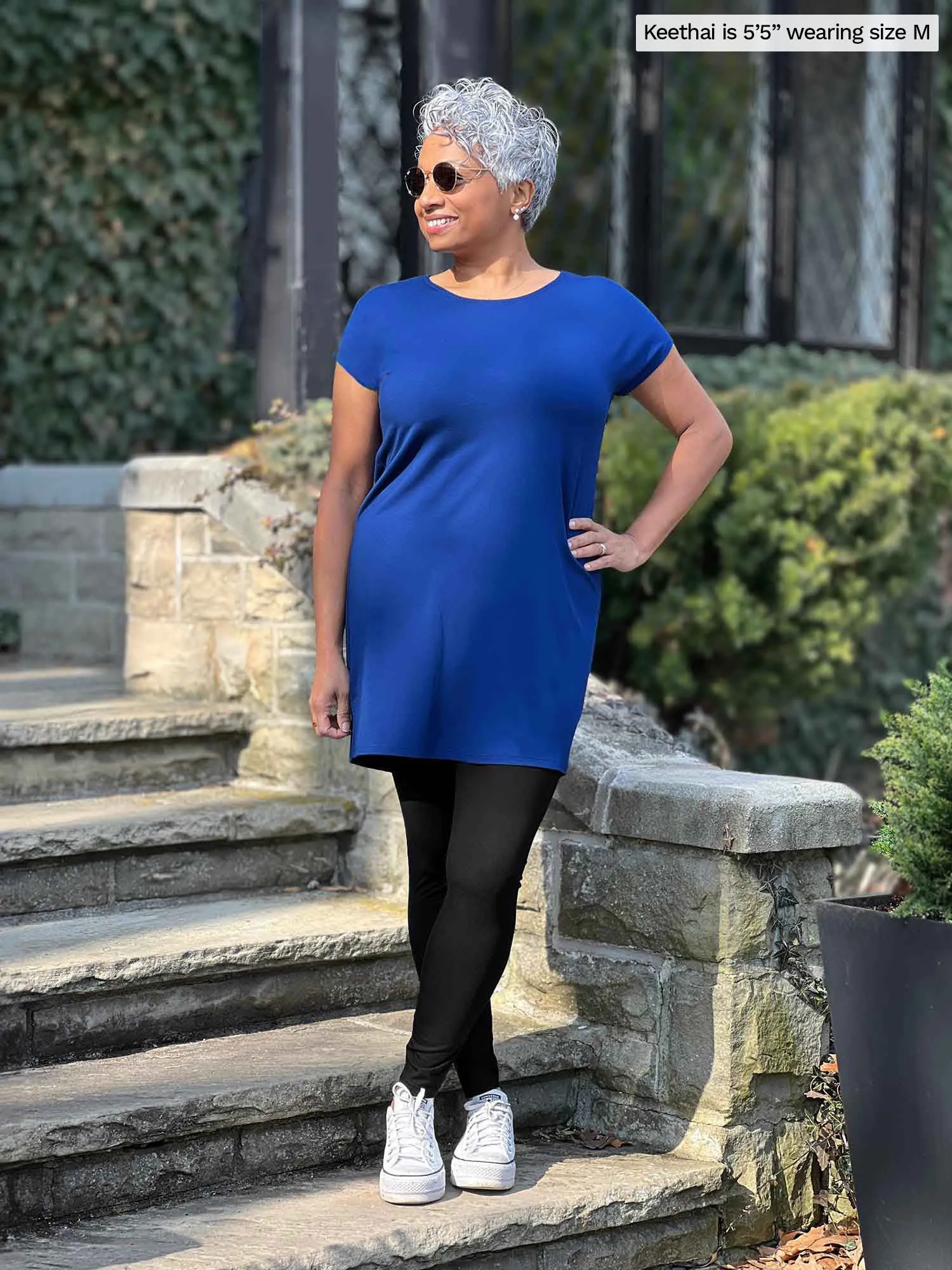 Sia dolman-sleeve cocoon tunic - FINAL SALE