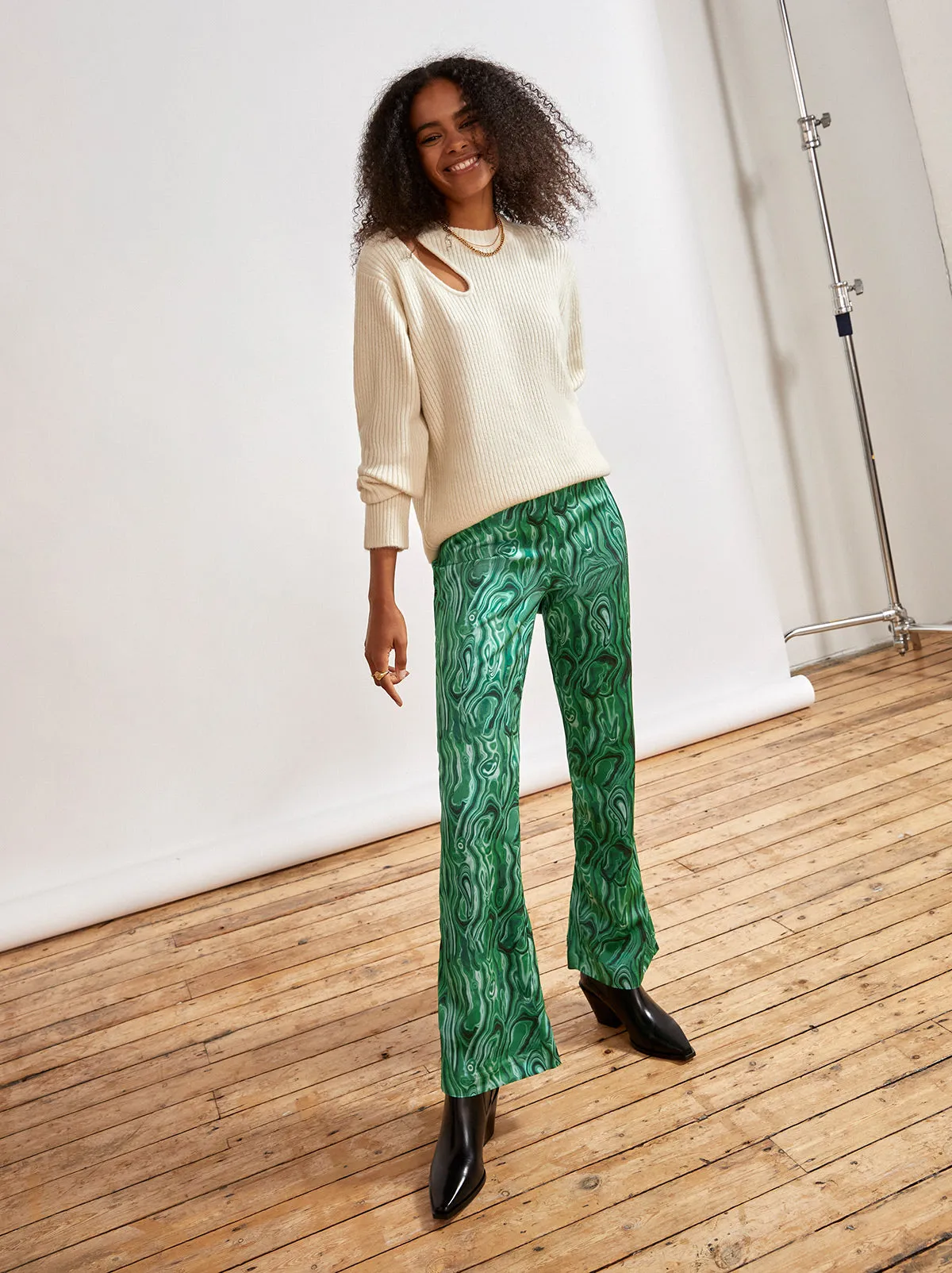 Simone Ivory Cutout Sweater