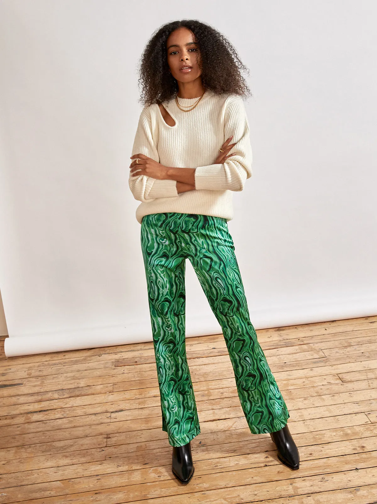 Simone Ivory Cutout Sweater